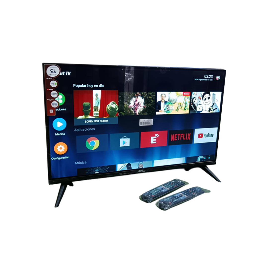 PANTALLA C&L DE 43" SMART TV ANDROID HD CON DOS CONTROLES