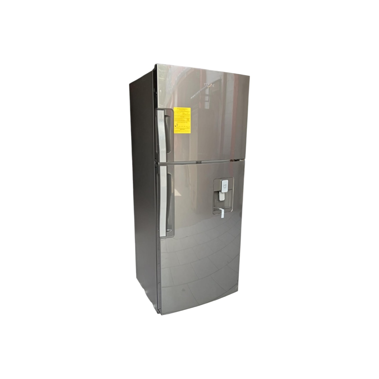 WHIRLPOOL DE 9 PIES  2  PUERTAS   CON  DISPENSADOR  FRIO SECO MODELO-WRW25DKTWW