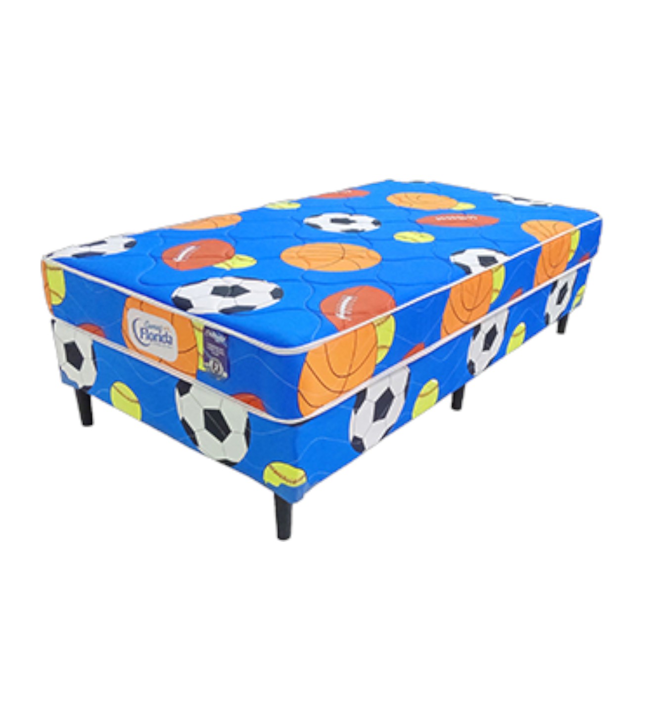 CAMA INFANTIL DE NIÑO FLORIDA DE 1 METRO  DE ESPUMA