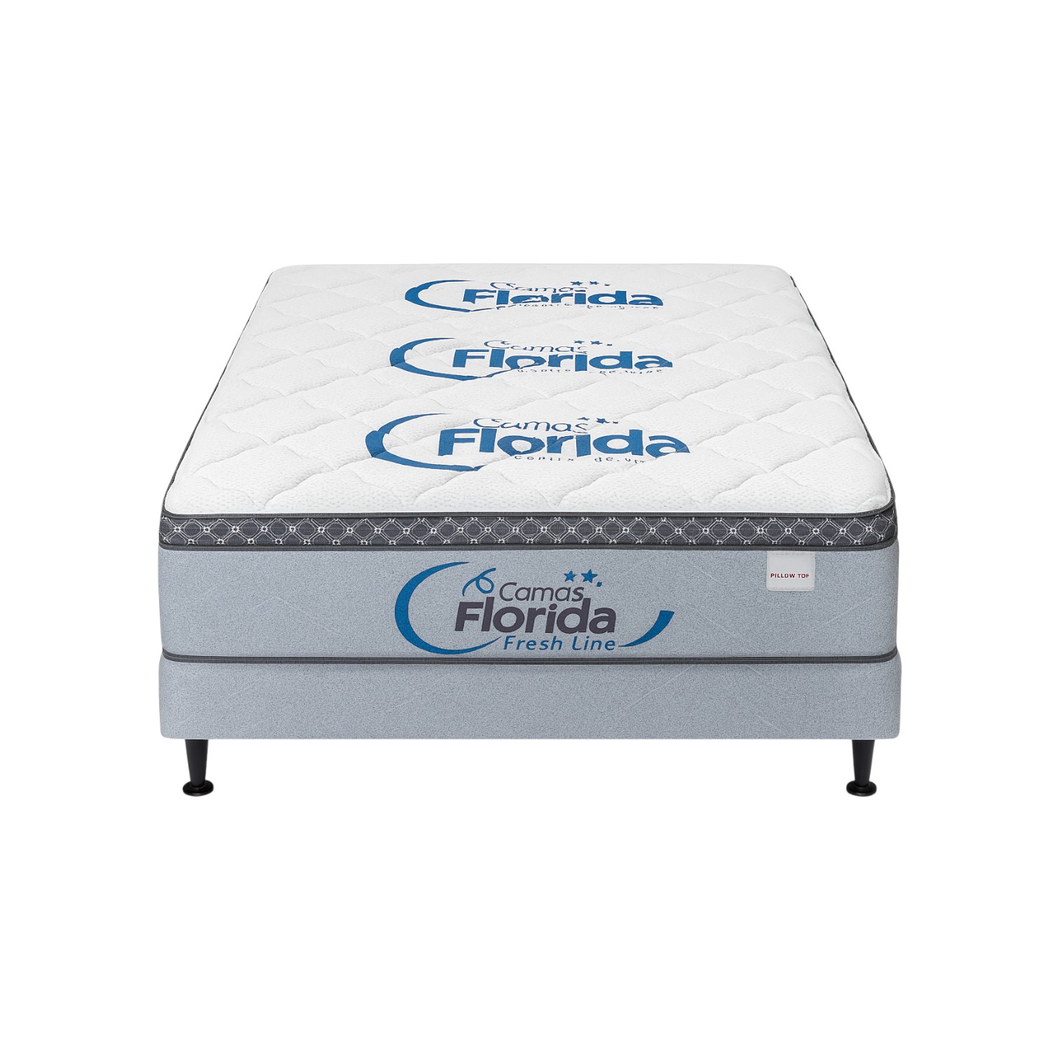 CAMA FLORIDA 1.60 EXCEPCIONAL DOBLE EUROTOP 2 PILLOW DE RESORTE