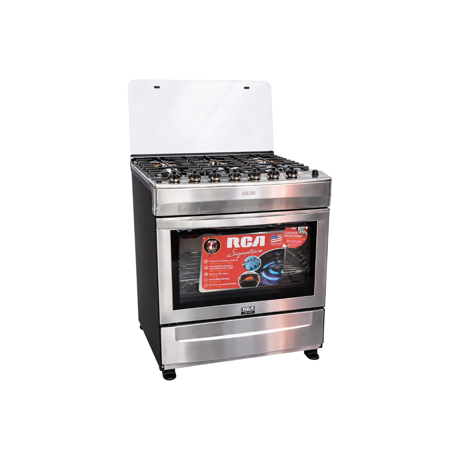 COCINA RCA TAPA DE VIDRIO 6 QUEMADORES