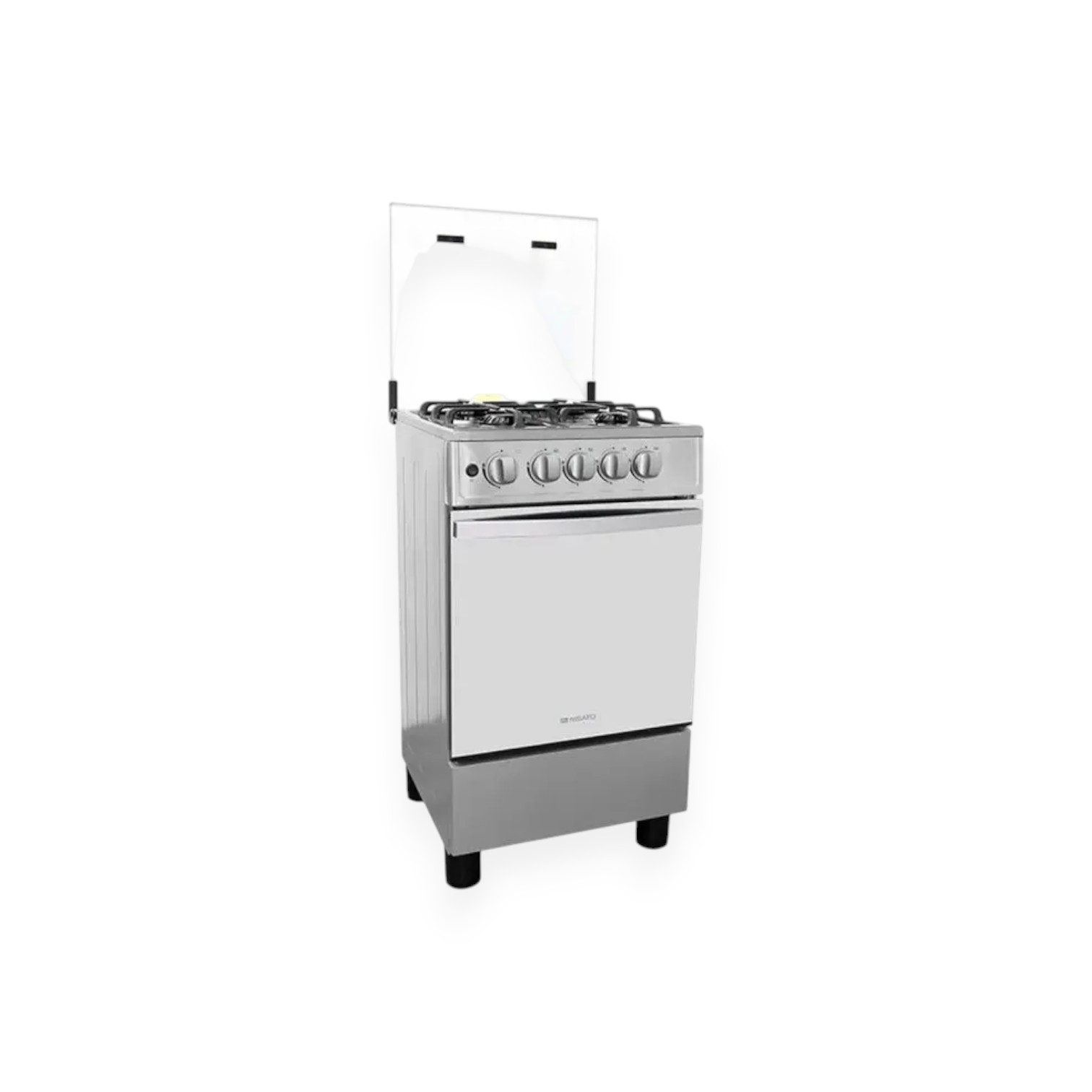 COCINA NISATO DE 4 QUEMADORES PARRILLA HIERRO FUNDIDO GRIS ENCENDIDO ELECTRICO MODELO NE-2064TELAF