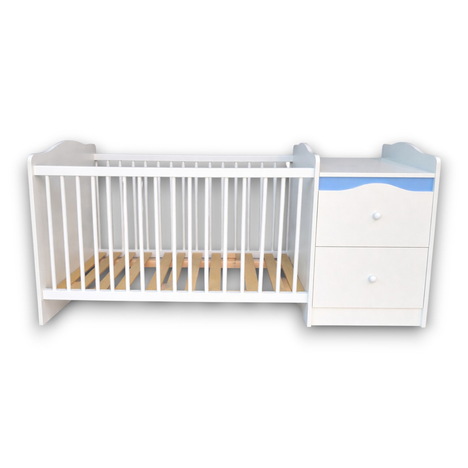 CUNA CON COMODA  ASTI  2 GAVETAS  (madera)