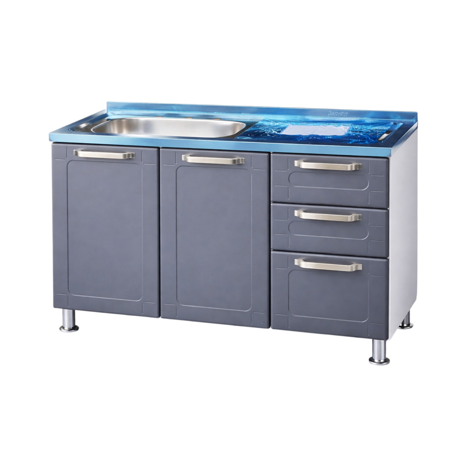 BASE TRIPLE PARA COCINA CON LAVA TRASTES